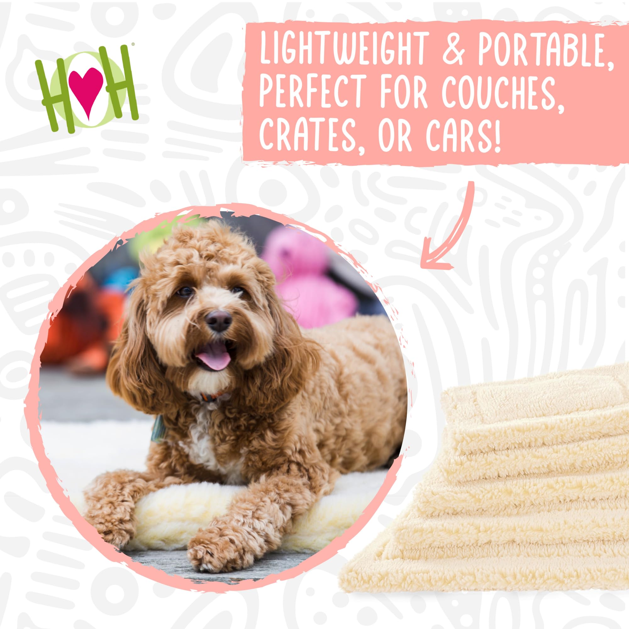 Hugglehounds - Alfombrilla de Contrabando para Perro, tamaño Mediano, Color Crema