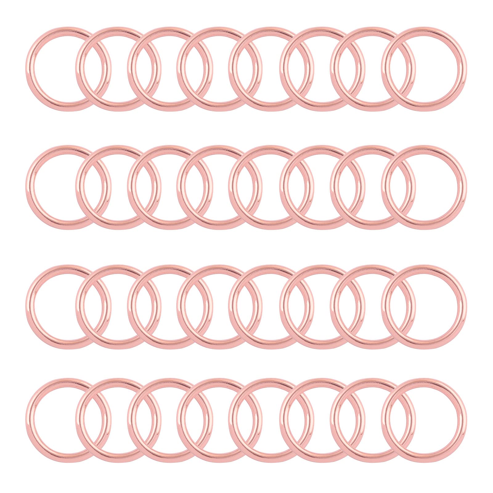 YEWIN 1" Rose Gold Multi-Purpose O-Rings Fasteners - Heavy Duty Round Welded O Ring for Dog Leashes Hardware Strap Belts Craft DIY Accessories
