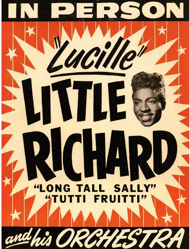 Wee Blue Coo Music Concert Advert Little Richard Lucille Orchestra USA Art Print Poster Wall Decor 12X16 Inch