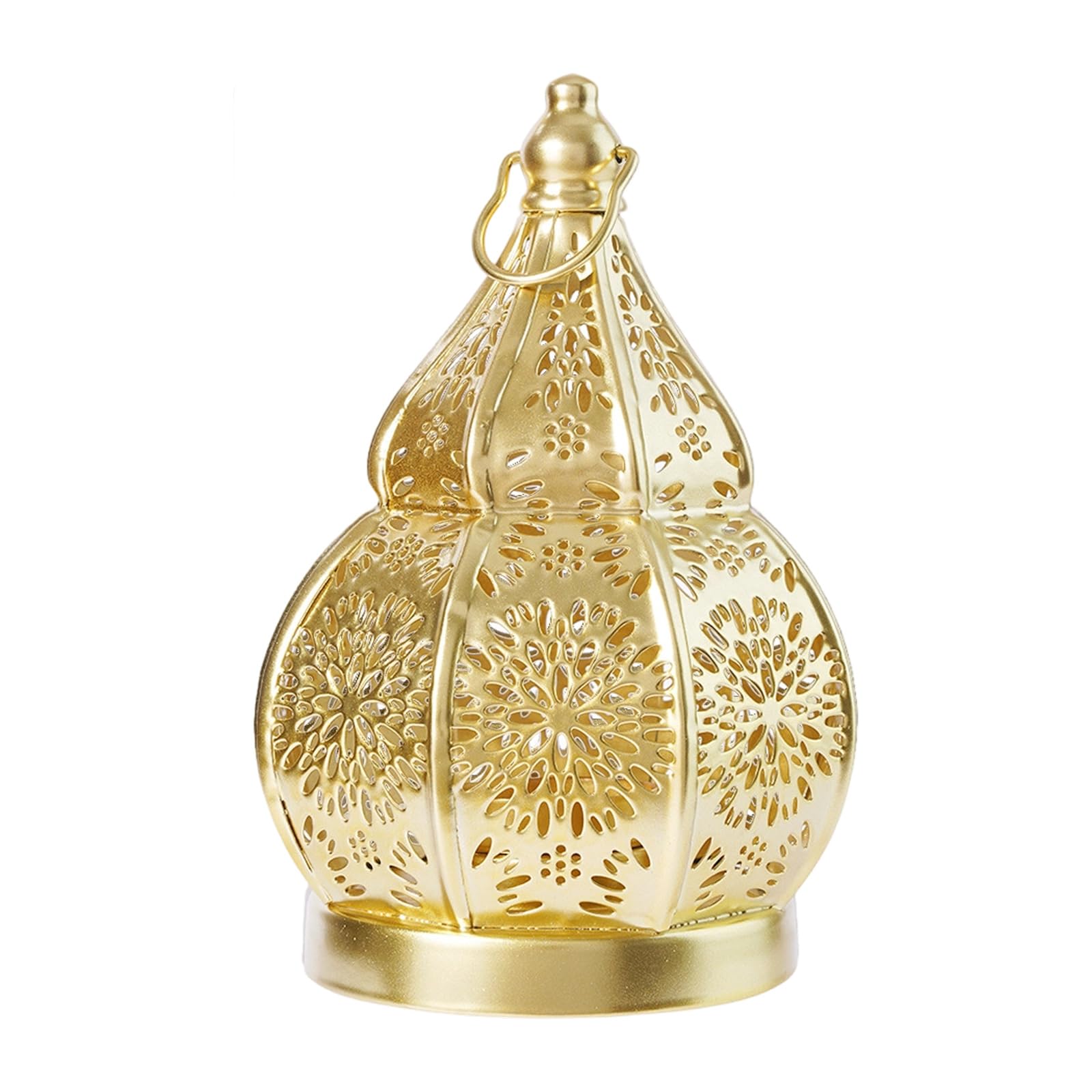 carotoe Metal Decorative Light Morocco LED Hollow Wind Lamp Home Tabletop Lamp Decoration Accessories Iron Empty Gourd Owner