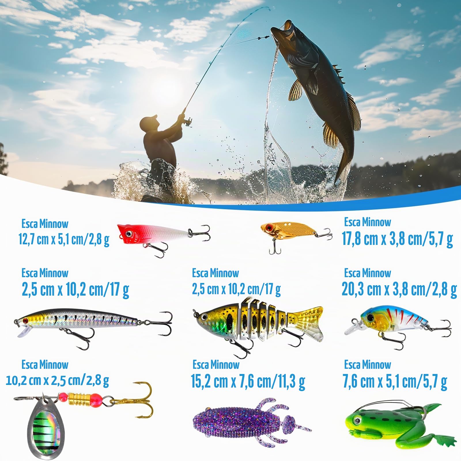 Calendario dell'Avvento 2025, set di esche da pesca, conto alla rovescia per 24 giorni di Natale, con attrezzatura da pesca unica, regalo di alta qualità per papà, nonno, fratello, fidanzato