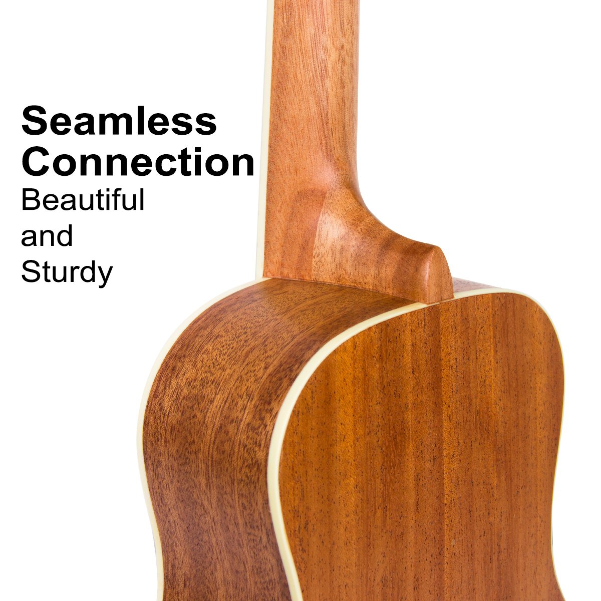 Kmise Laminiertes Mahagoni Decke Tenor Ukulele 66 cm Hawaii Gitarre Rosette Schallloch Abalone matt W/Tasche