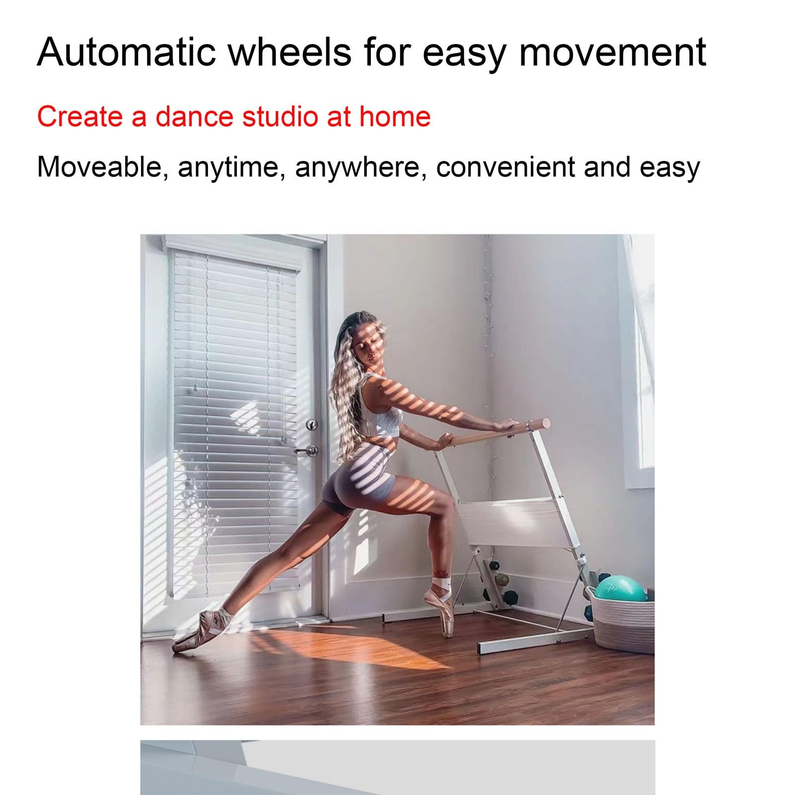 Workout Mat Ballet Barre Artan Balance Portable For Home Or Studio