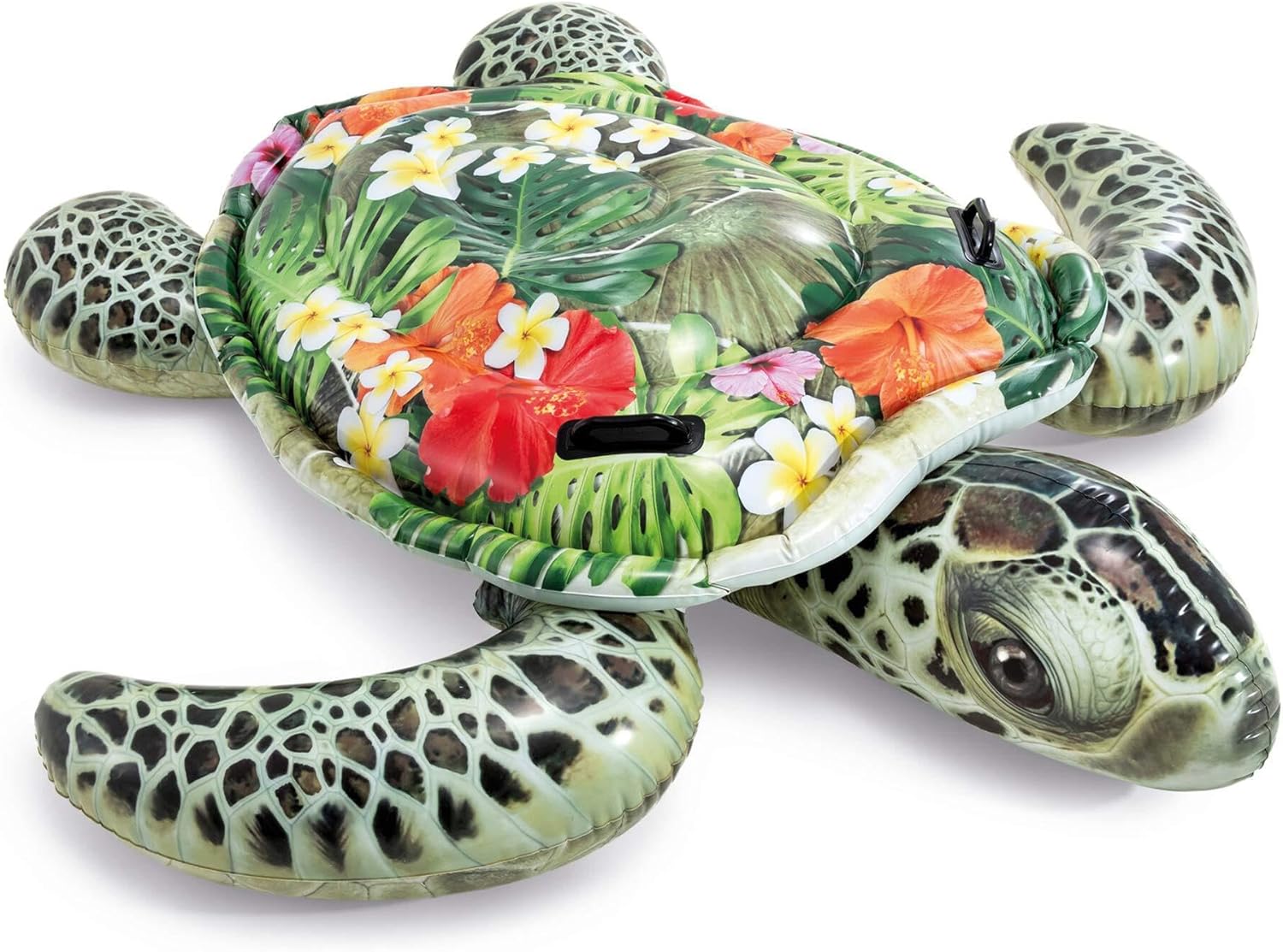 57555EP Realistic Sea Turtle Inflatable Ride-On Pool Float with Handles