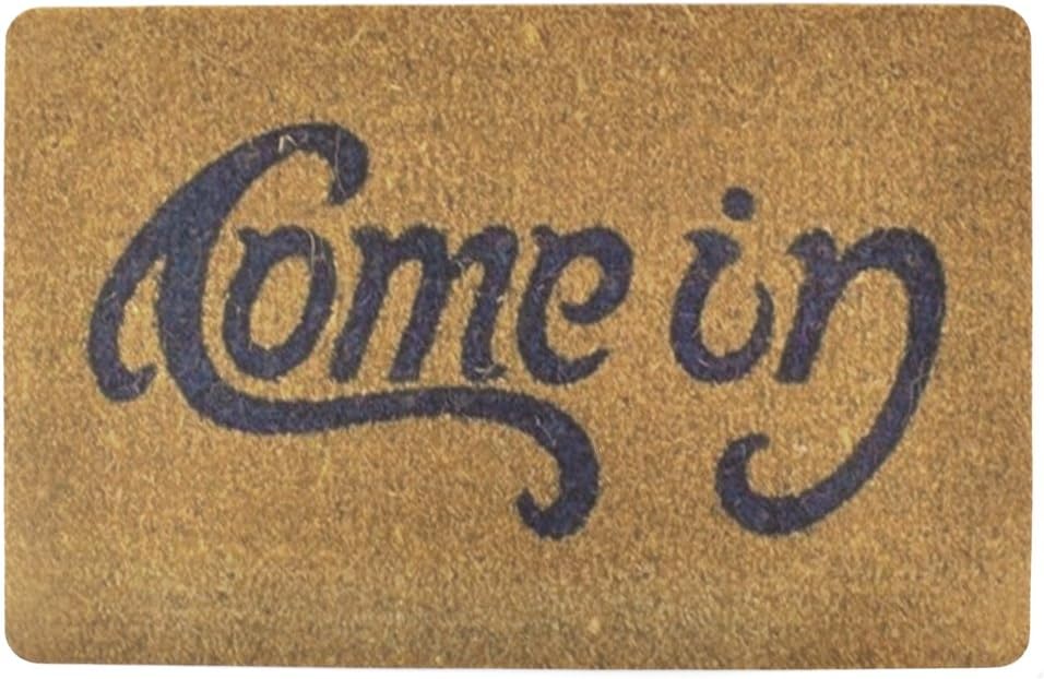 Pinji Funny Doormat Non-Slip Rubber Entrance Mat Floor Mat Rug Indoor/Outdoor/Front Door/Bathroom Mats 23.6(L) x 15.7(W) inch