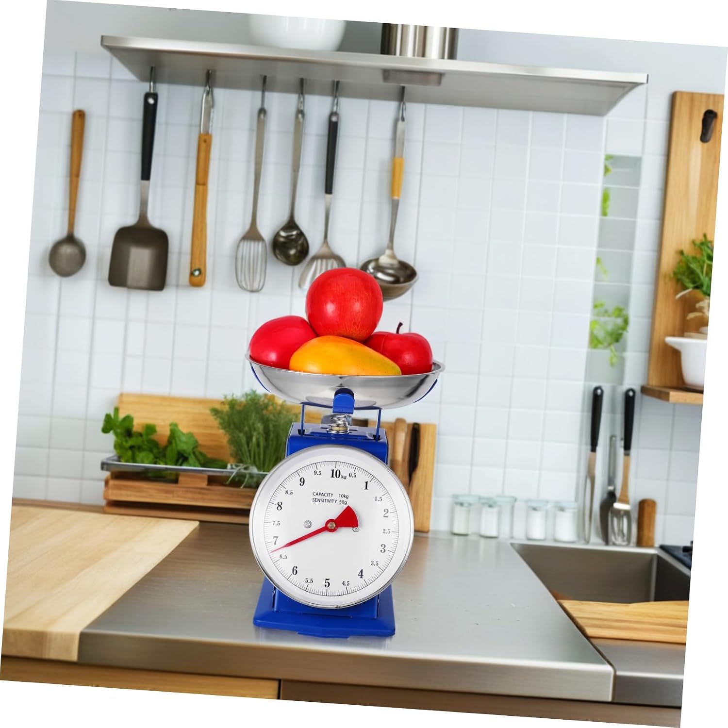 Multi Functional Weighing Scale with Detachable Bowl Easy to Read Dial for Accurate Measurements for Farmhouse Decor