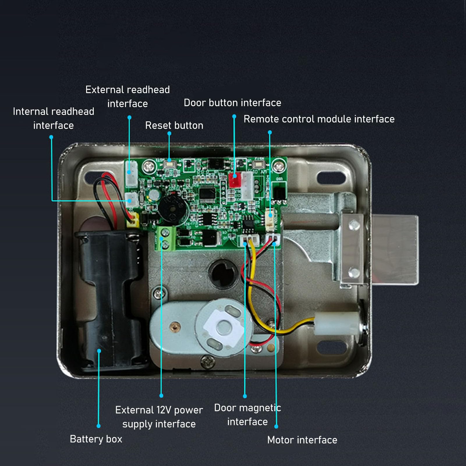 Cerradura Electrónica con Control Remoto, Cerradura de Puerta Inteligente Electrónica, Cerradura con Tarjeta de Identificación, Estructura Integrada, Sin Cableado, Doble Cabezal