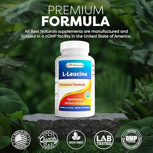 Miniatura 5 de Best Naturals L-Leucina Polvo Puro 8 OZ