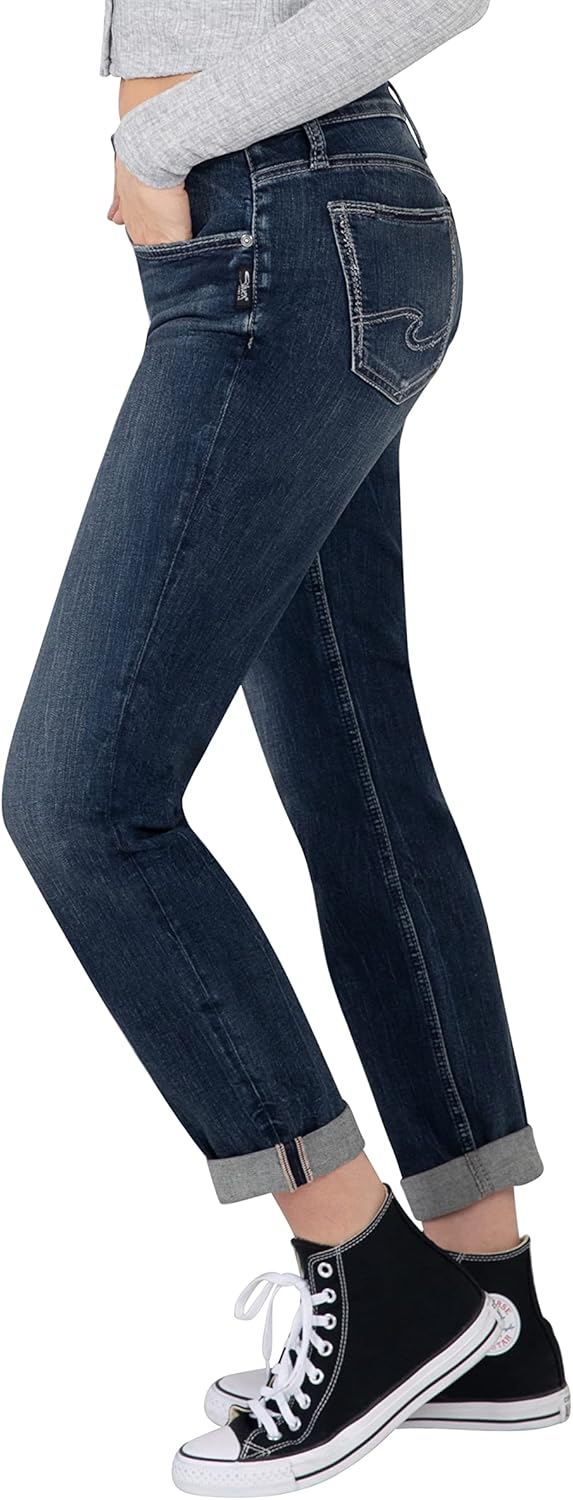 Silver Jeans-Womens Sam Relaxed Boyfriend Fit Jean