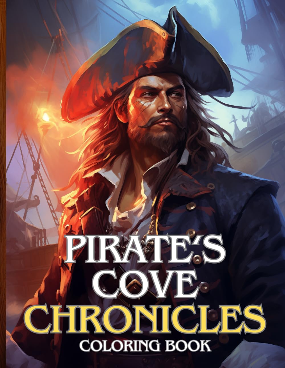 Pirate's Cove Chronicles coloring book: pirate ships, tropical islands, medieval towns and castles coloring book for relaxation