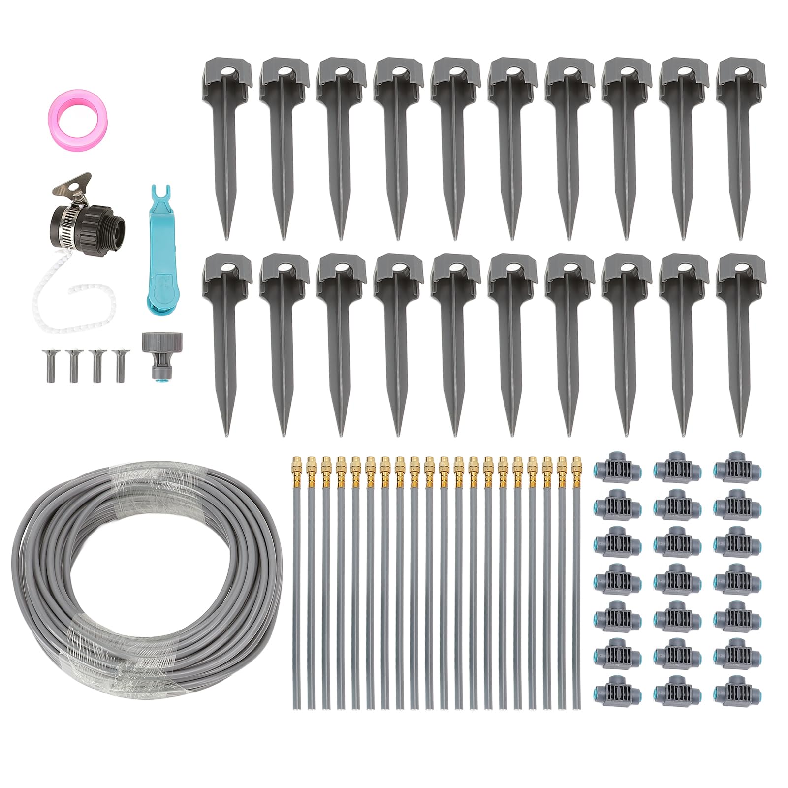 di nebulizzazione per irrigazione da giardino Kit di irrigazione per irrigazione in PE in lega di alluminio a lunga durata Prato per piante in serra
