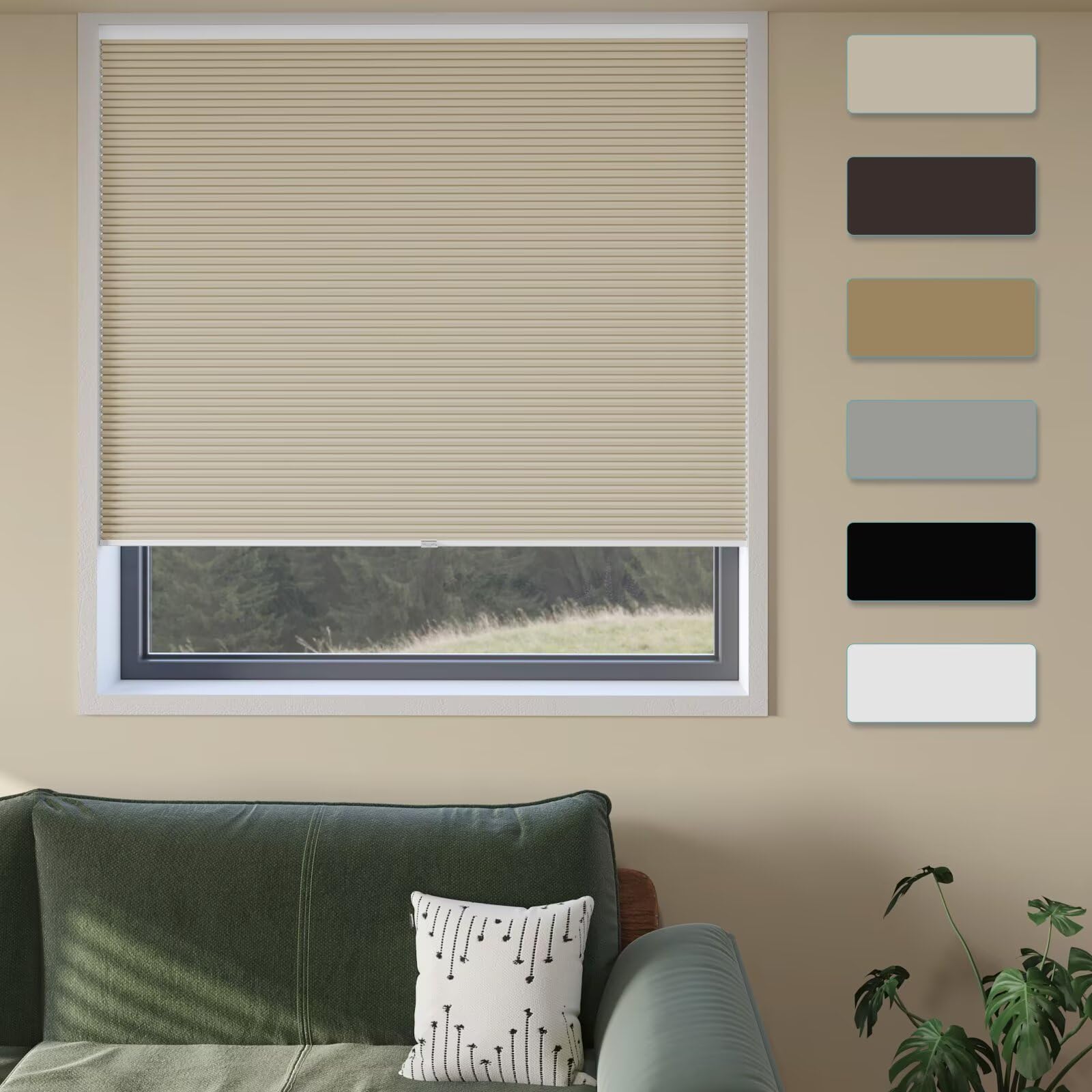 View 1 of **MISSING BRACKETS** MYshade Cordless Cellular Window Shades