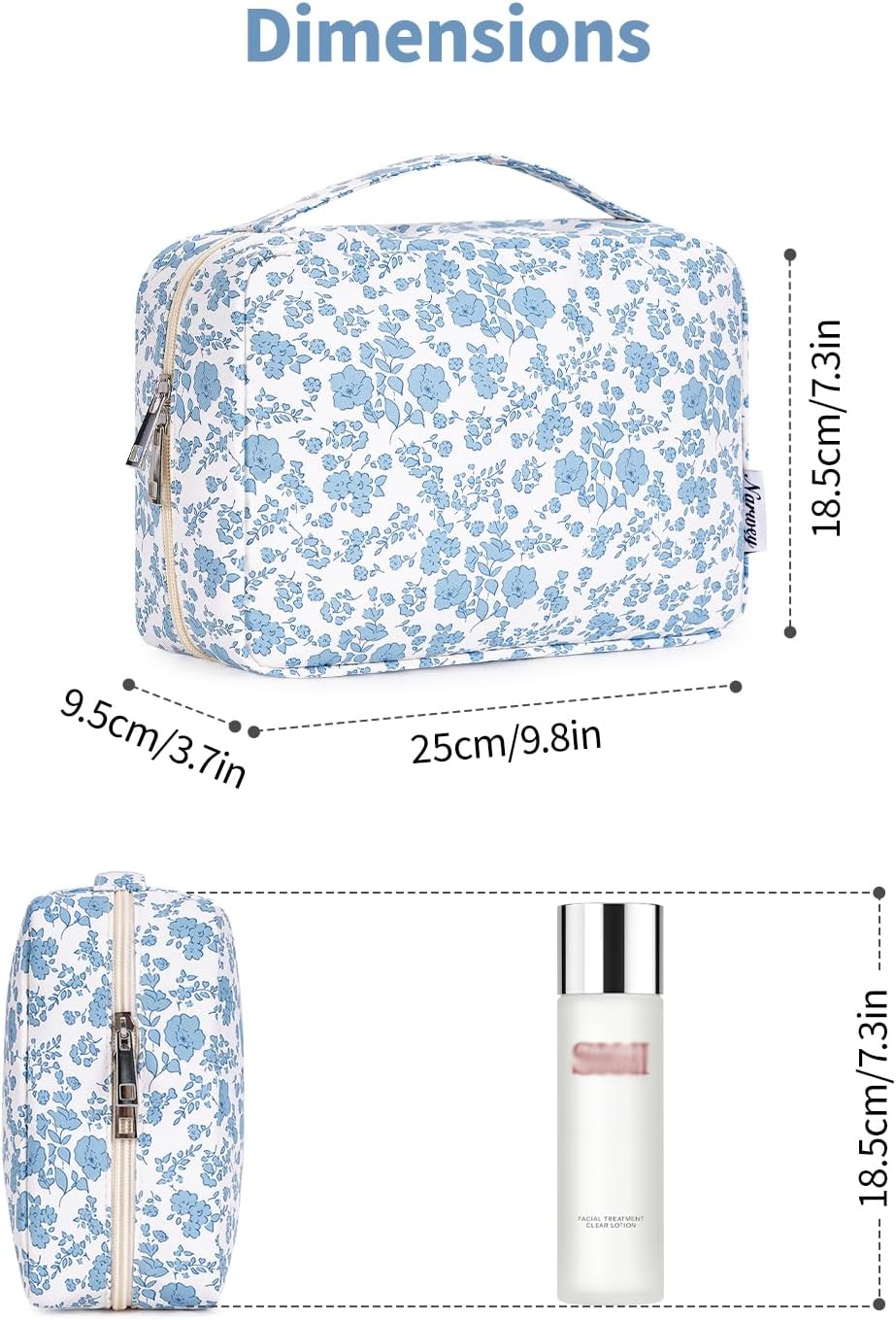Narwey Small Hanging Travel Toiletry Bag for Women, Travel Bag for Toiletries, Makeup Bag Organizer Cosmetic Bags Make Up Bags for Girls - Image 4