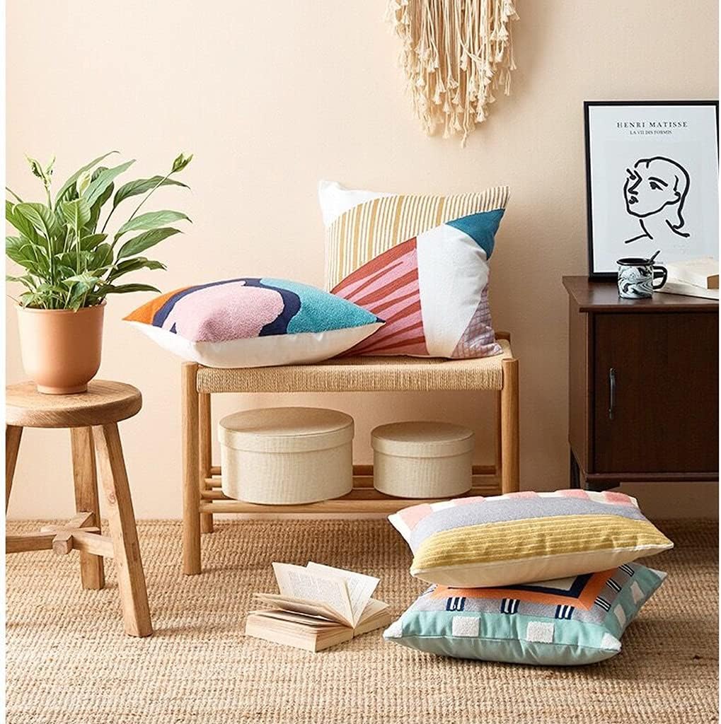 Nordic Homestay Pillowcase Simple Cotton Embroidery Sofa Bedside Decoration Abstract