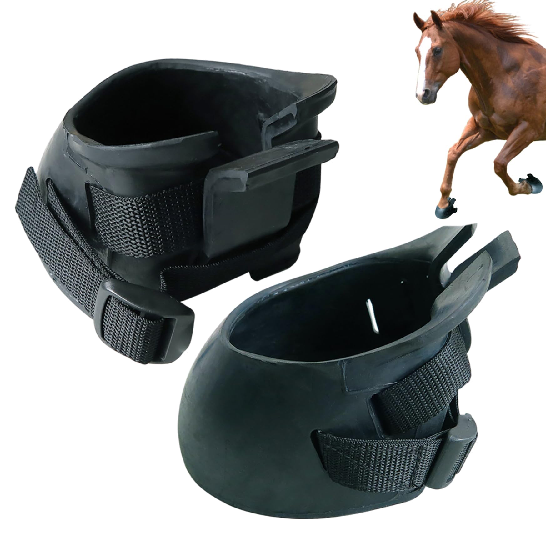 Guêtres de Protection pour Chevaux - 1 Paire de Bottes Protection en Caoutchouc pour fourbure des plaies M