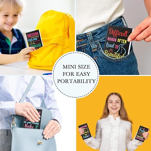 Miniatura 18 de Sabary 100 piezas de regalos de regreso a clases, blocs de notas inspiradores, juegos de bolígrafos de bola, mini cuadernos de bolsillo