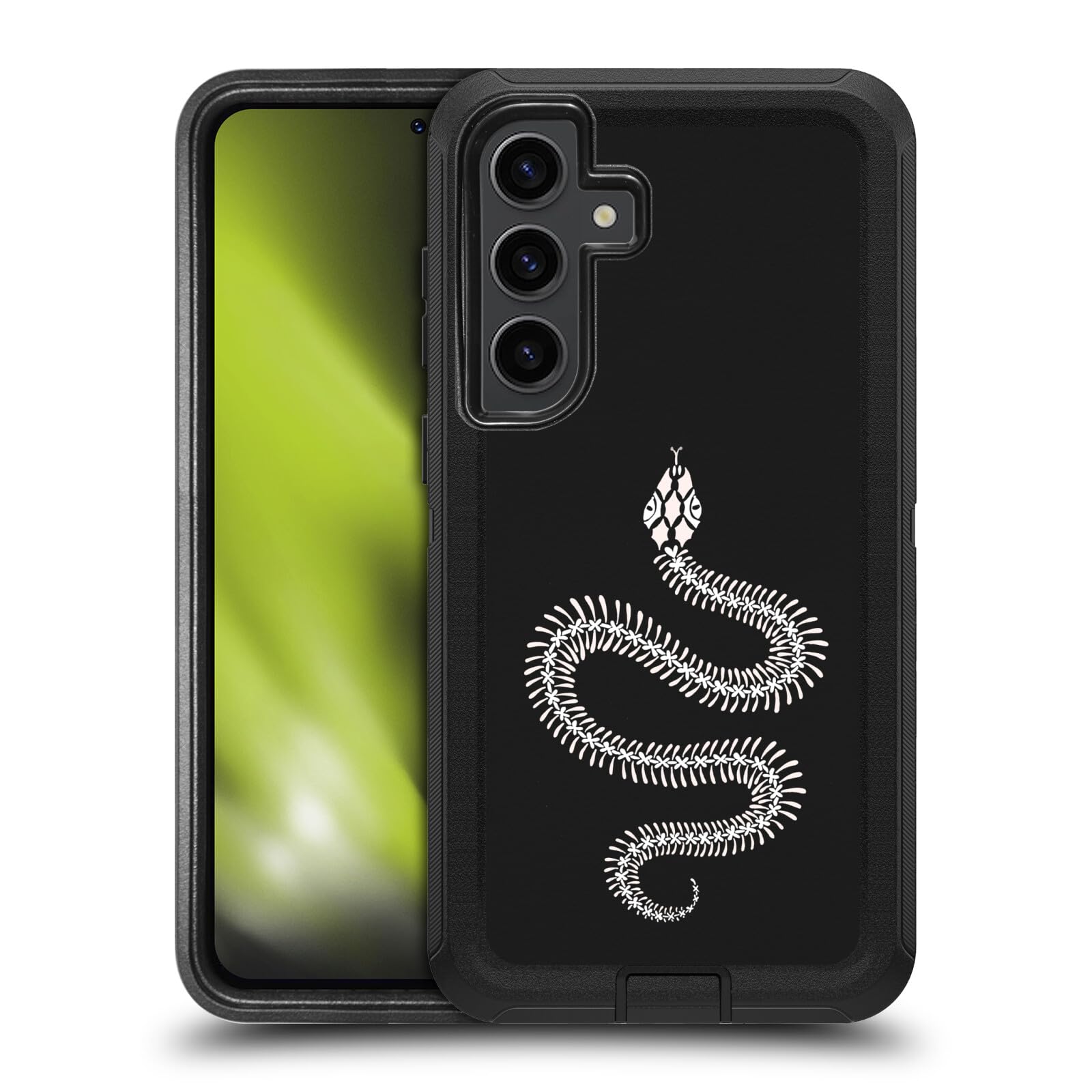 Coque Samsung S24+ Antichoc Squelette Serpent Blanc Blindée - 8