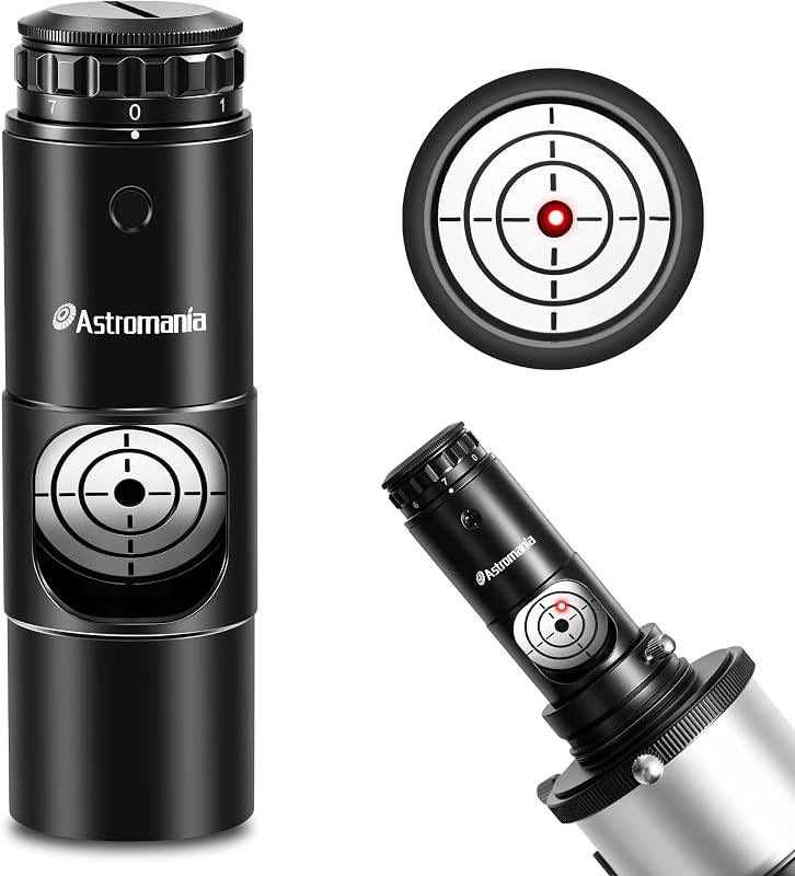 Astromania Laser Collimator 1.25" for Newtonian Marca Telescope Alignment | Red Laser Collimator for Telescope, Telescope Laser Alignment Tool 1.25 Inch, 7 Red Bright Levels, 45 Degree Adjusting Disk