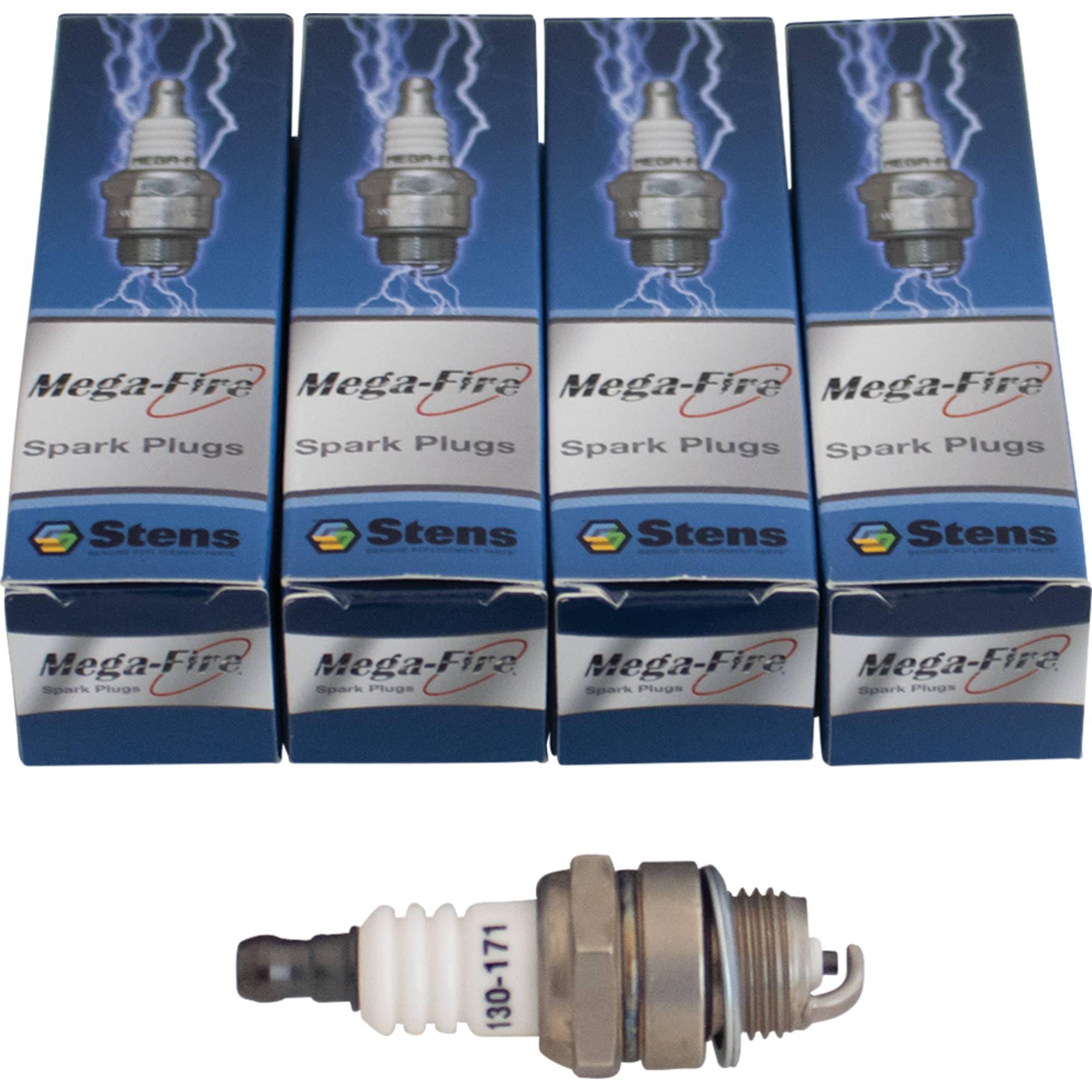 Stens 130-171-4 Spark Plug - 4 Pack Compatible with/Replacement for Echo PB Series Backpack Blowers, ICS 613GC and 633GC, Shindaiwa DF212 and EB633 90114Y, A425000000, 584968101, 514770, 92070-2115