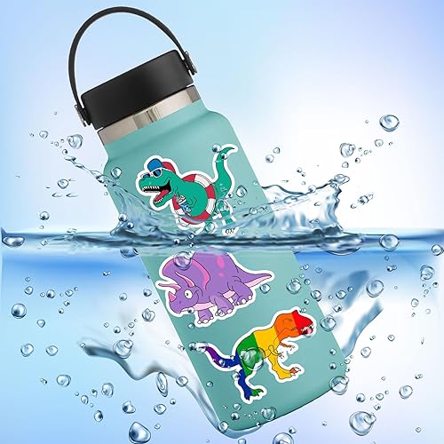 Miniatura 4 de Calcomanías para botellas de agua para niños, 100 calcomanías de vinilo impermeables para botellas de agua, paquete de calcomanías para niños,