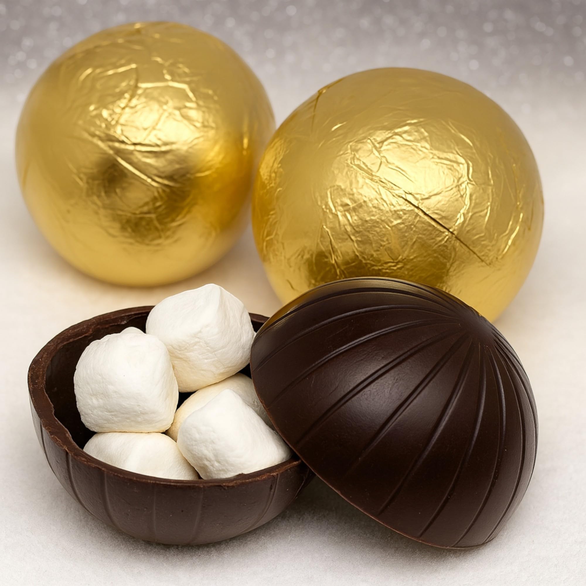 Magic Dark Chocolate ball set de bolas de chocolate con mini malvaviscos rellenos 3 cajas 9 bolas