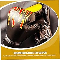 Vista 3 de Guantes de boxeo, 2 pares de guantes de kickboxing para niños de 3 a 8 años, guantes de bolsa de lucha para hombre, guantes de boxeo Eva Black Flame