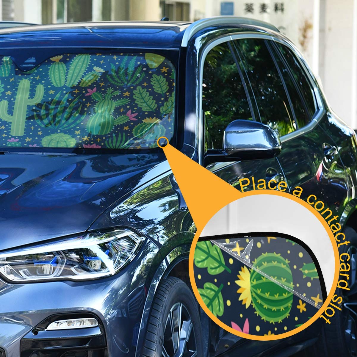Amazon.com: Oarencol Cactus Car Windshield Sun Shade Tropical Cacti  Succulent Vintage Green Plant Foldable UV Ray Sun Visor Protector Sunshade  to Keep Your Vehicle Cool (55" x 27.6") : Automotive