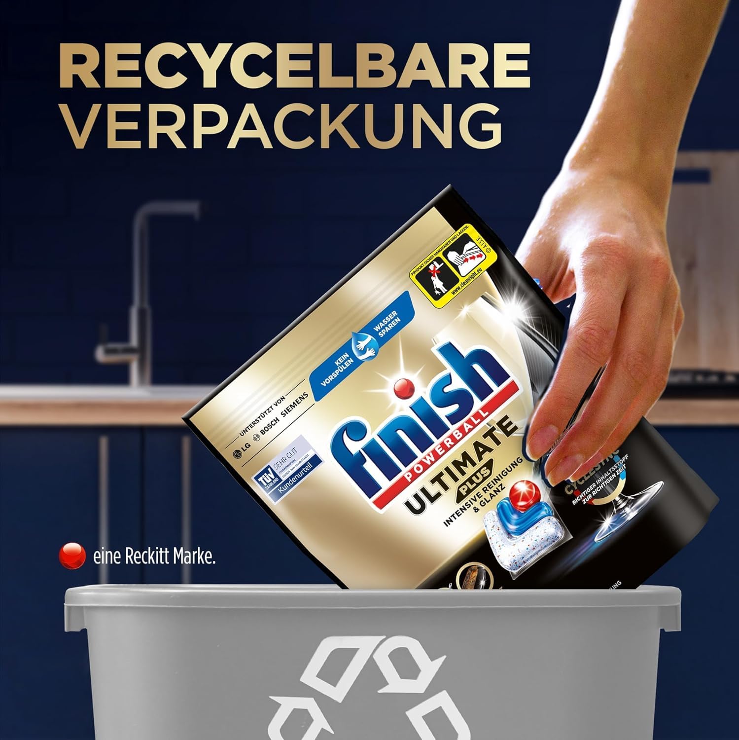 Finish Ultimate Plus Fresh Spülmaschinentabs - Geschirrspültabs für intensive Reinigung, Fettlösekraft und Glanz - Maxi Pack mit 252 Tabs