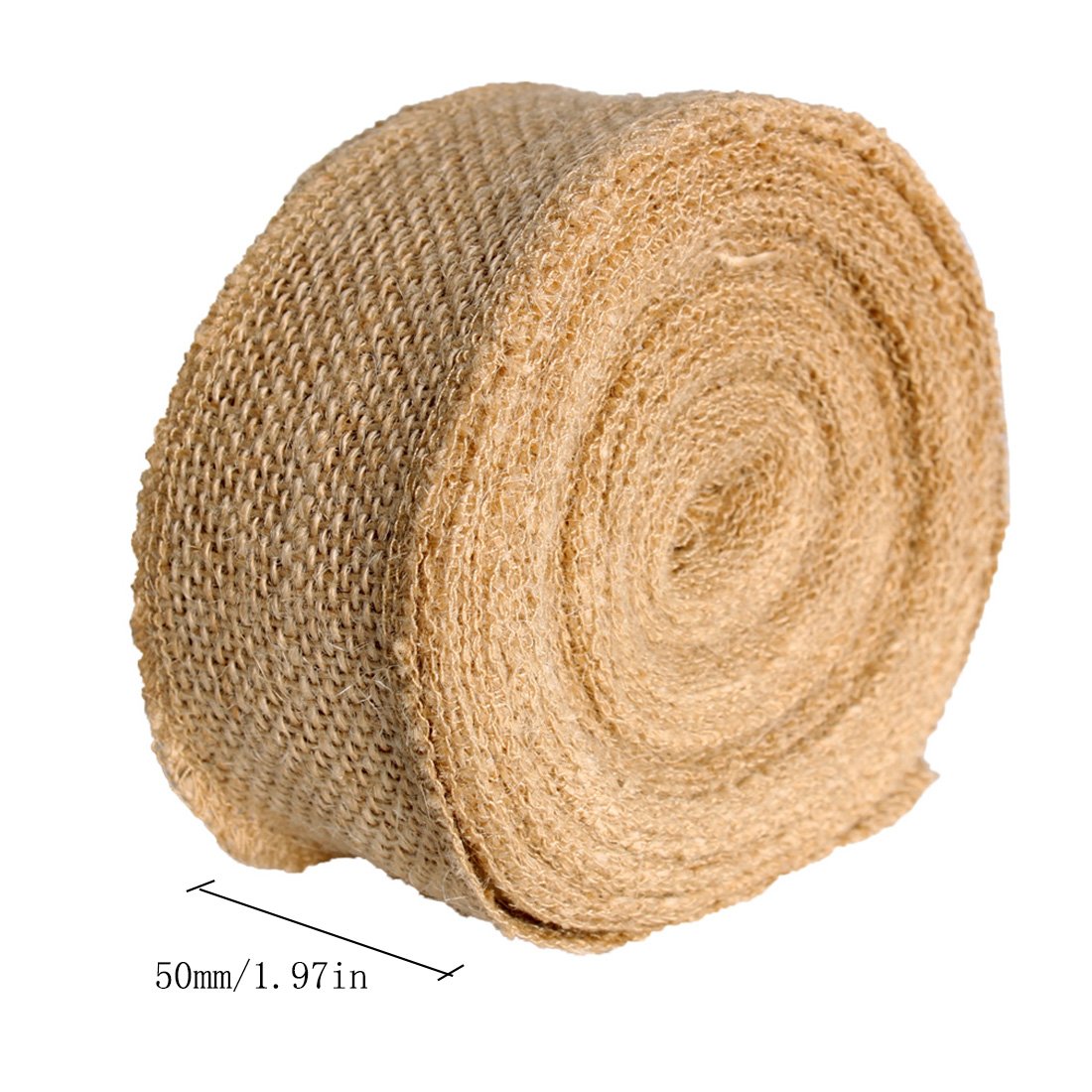 Andux Zone Nastro Di Juta Naturale Per Imballaggi E Mestieri – Tela 15cm X 10m, Bordo Overlock, Ecologico