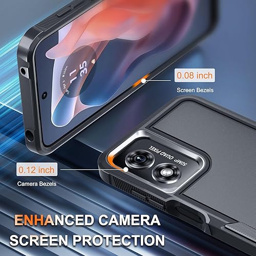 Miniatura 6 de Funda protectora 2 en 1 para Motorola Moto G Play 2023, Moto G Pure, Moto G Power 2022 con protector de pantalla de vidrio templado, 2 en 1, de