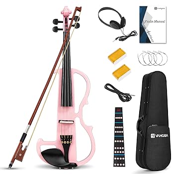 Amazon | Vangoa 電子バイオリン 3/4 サイレントバイオリン フル