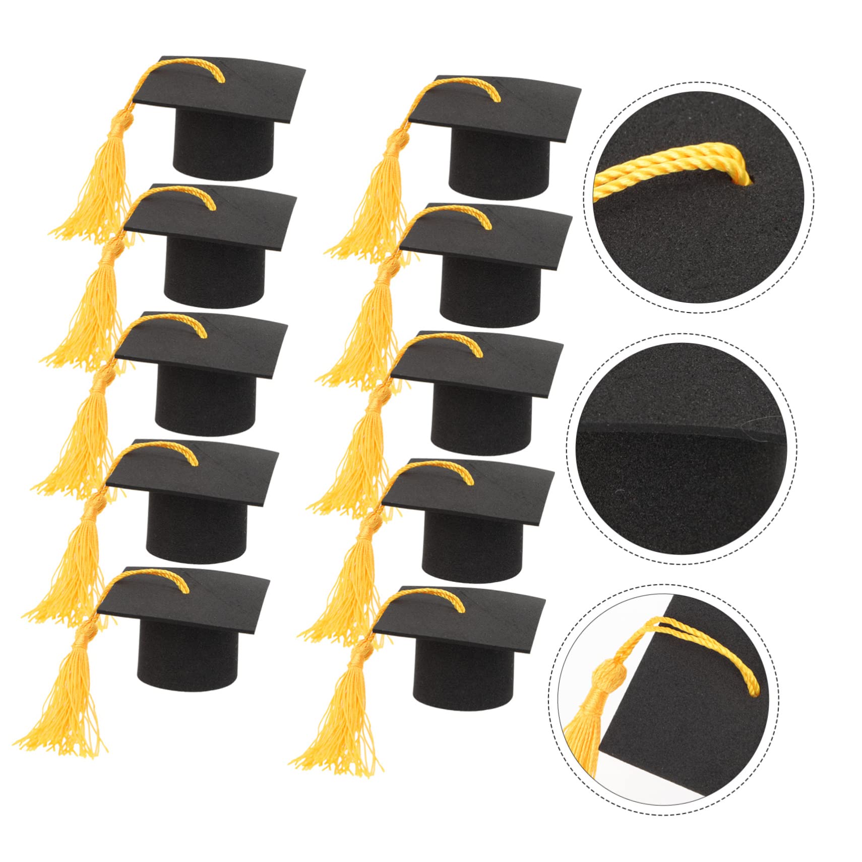 ibasenice 10 Set Di Decorazioni Per Torte Cappelli Da Laurea Mini Topper Per Torte Da Festa Ornamenti Leggeri E Attraenti 10 Pezzi*10