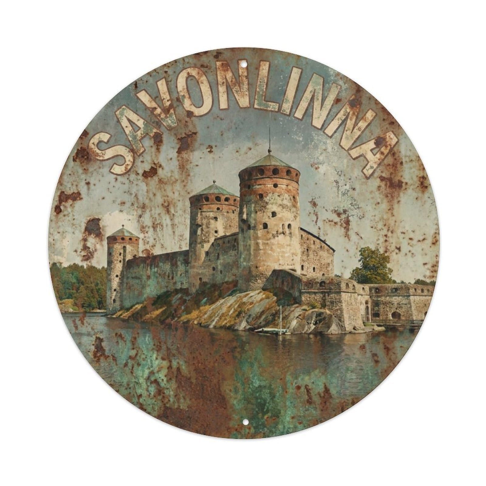 Galvaxio Style Finland Vintage Travel Savonlinna 1 Metal Tin Sign