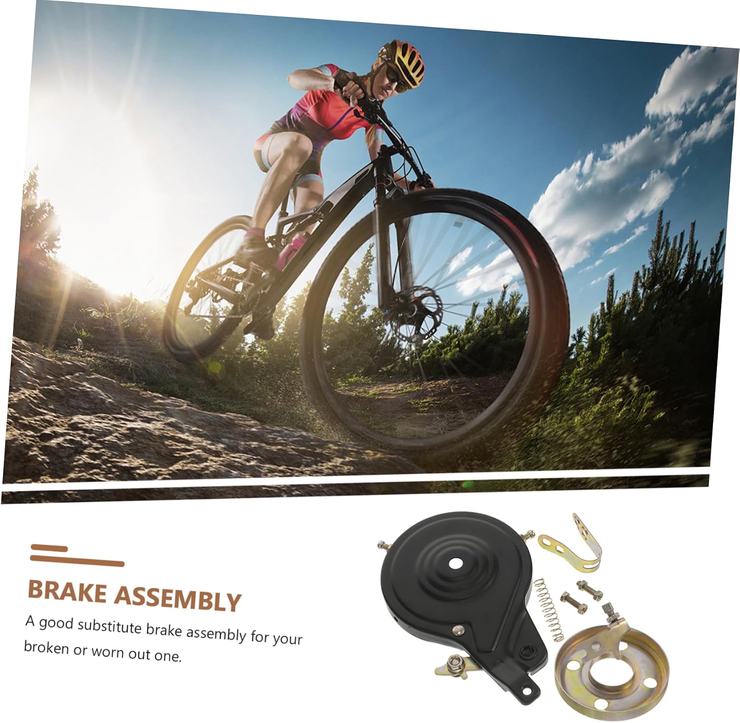 BESPORTBLE 90mm Drum Brake Hub for Bicycle Rear Drum Kit Electric Motorcycle Accessory Compact Lightweight