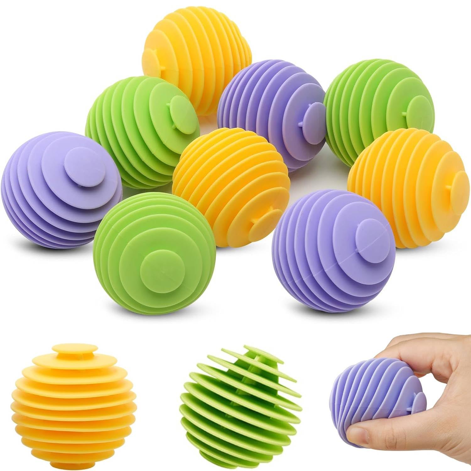Anti-Entanglement Reusable Washing Machine Laundry Dryer Balls Tangle-Free Eco-Friendly For Anti-Winding Home, Dormitory, Clothes Reduce Wrinkles From Laundry 4 Pcs Multicolor-image-49