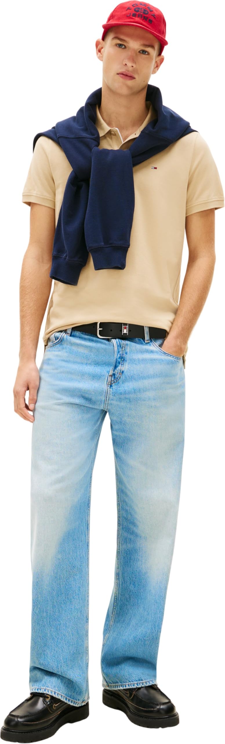 Tommy Jeans Herren Poloshirt Kurzarm Slim Placket Slim Fit