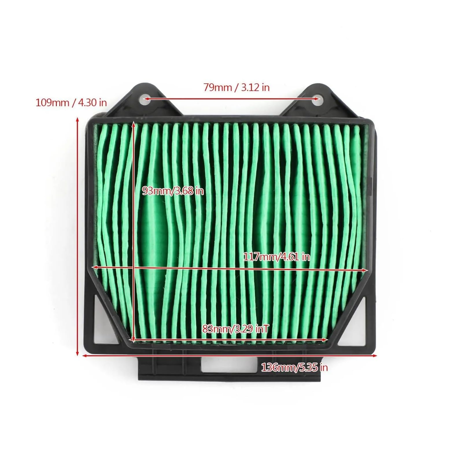 1 filtro de aire compatible con Honda CB125R, CB250R, CB300R, CBF125, CBF250, CB 125R