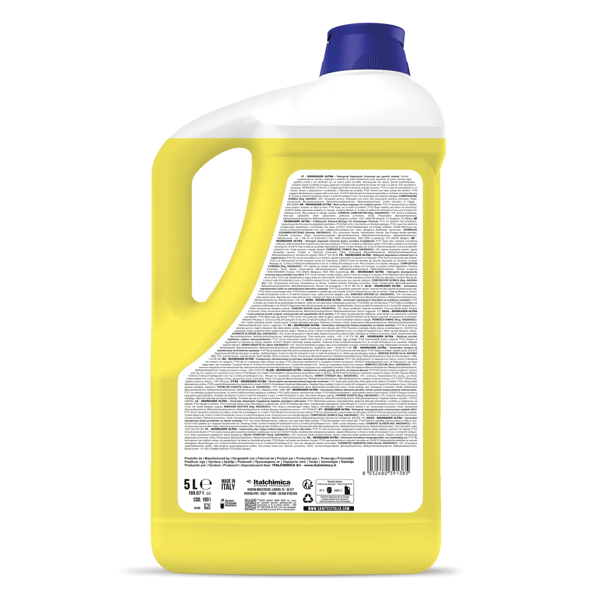 SANITEC Ultra Sgrassatore Spray Sporco Ostinato 5 kg Limone