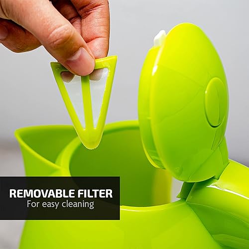 Miniatura 8 de OVENTE KP72G - Hervidor eléctrico de 0.45 g (1.7 litros), calentador de agua inalámbrico de ebullición rápida sin bisfenol A (BPA), apagado