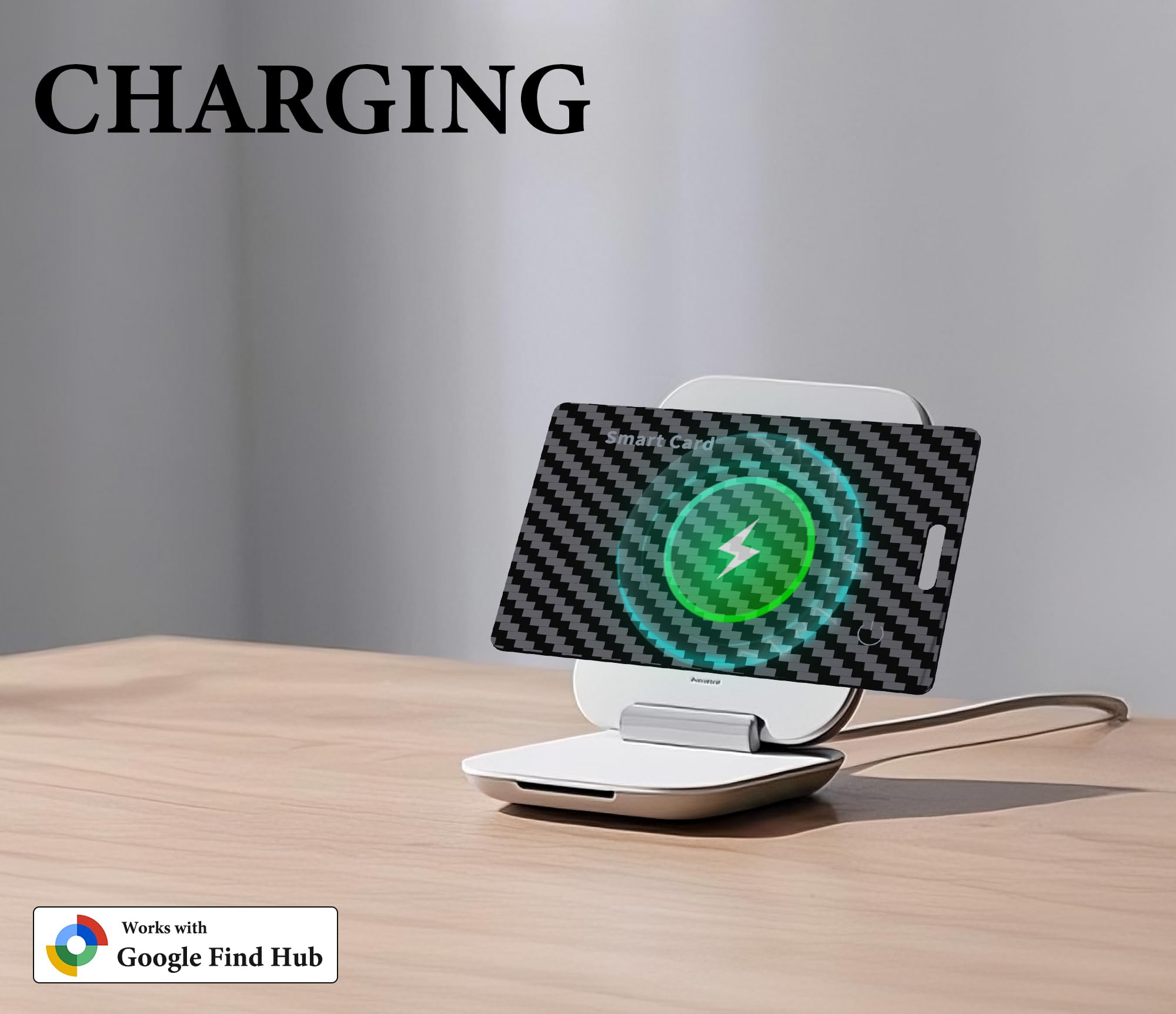 Carta Tracker Ricaricabile Compatibile con Google Find Hub, Wallet Tracker Card per Android, IP68, Ultra Sottile