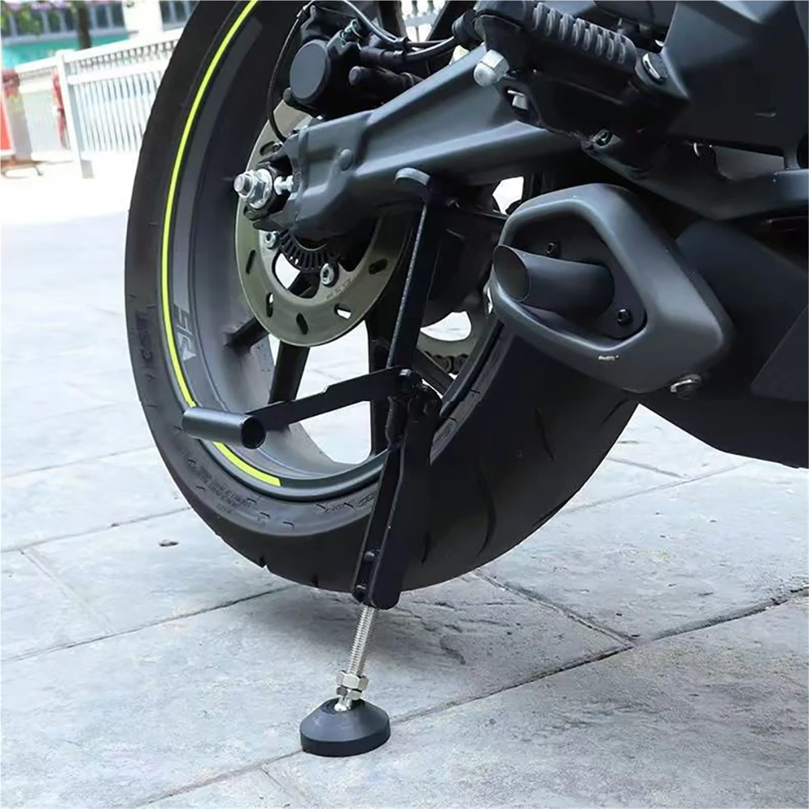 adapter podpórki Podstawka pod koło motocyklowe oszczędzająca pracę, uniwersalny podnośnik koła, podpórka boczna, wahacza
