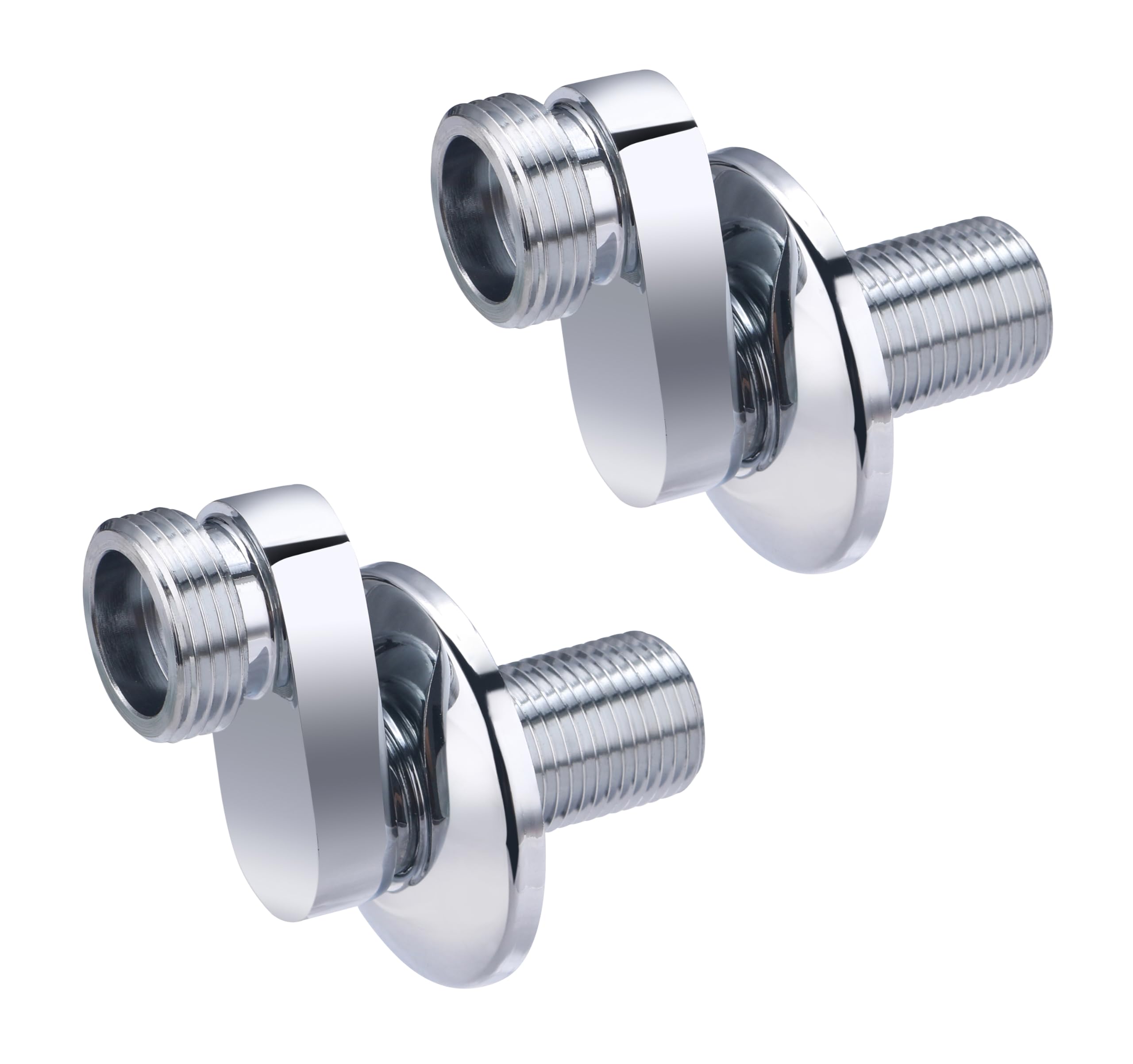 2 Raccords Excentrés de 40 millimètres avec Rosaces pour Robinetterie Mâle 15x21 - Mâle 20x27 NOYON & THIEBAULT