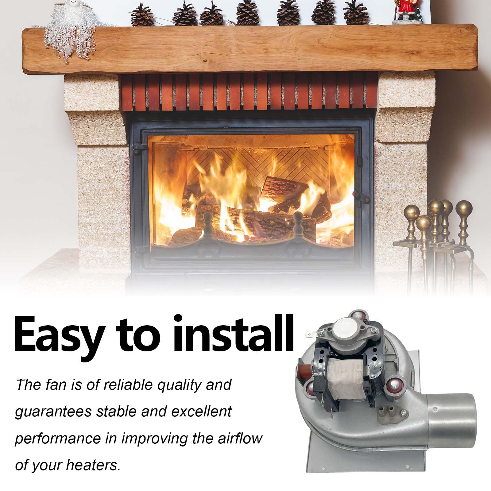 Soplador De Chimenea, Ventilador De Caldera De 35 W Ventilador De SuccióN De Acero Inoxidable Resistente A La CorrosióN Adecuado Para Gabinetes, Infladores, Parrillas Y Diversas Escenas