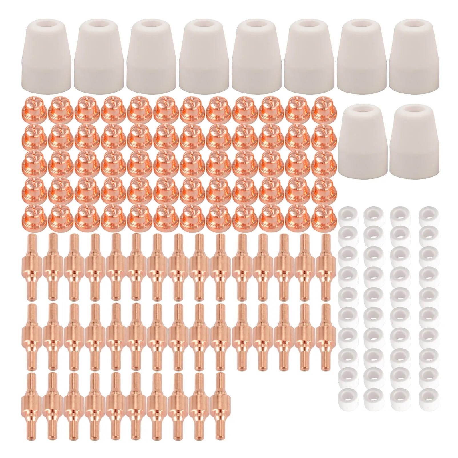 ZagYing 150Pcs PT31 LG40 Plasma Cutter Electrode Tips Cup Consumables Kit for PT-31 CUT40 HYC45D HYC50D CUT50 PLC50D HYC410