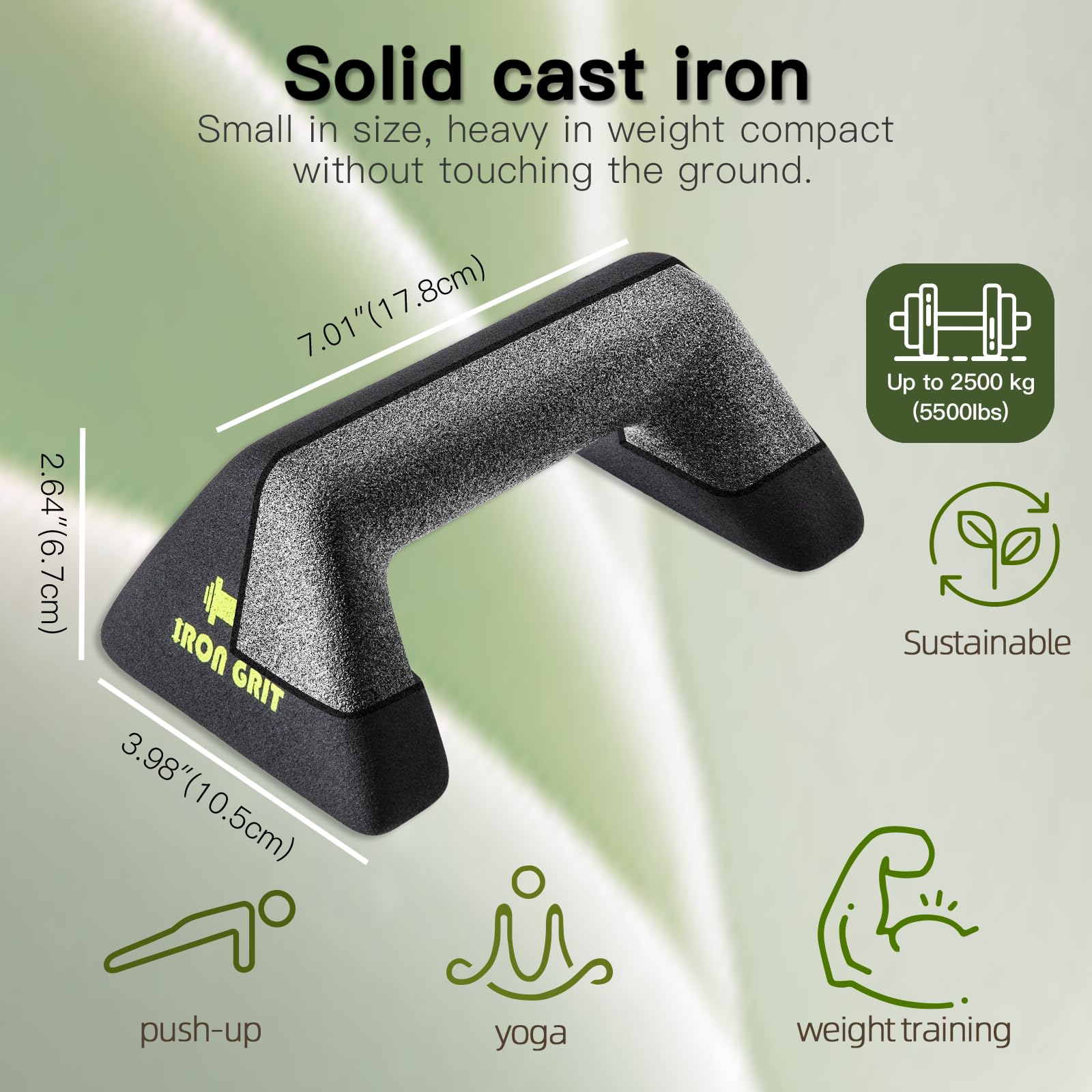 Maniglie per flessioni con manici ergonomici e peso 1,8 kg, parallele antiscivolo per allenamento a casa, supporto per flessioni, perfetto per esercizi a pavimento