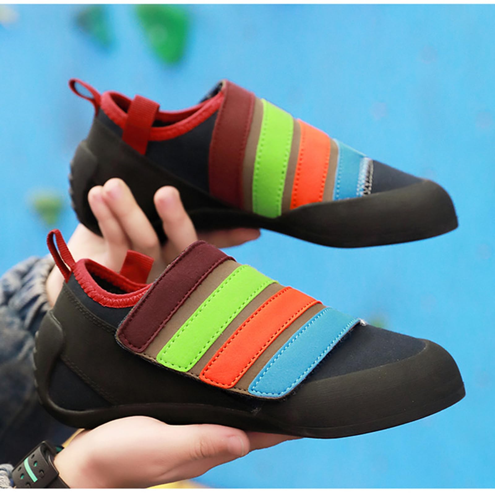 Pies de Gato Escalada Hombres y Mujeres,Zapatos de Escalada en Roca Profesionales,Zapatos de Escalada en Roca para Principiantes fácil de Ponerse y quitarse para Escalada en Roca en Interiores
