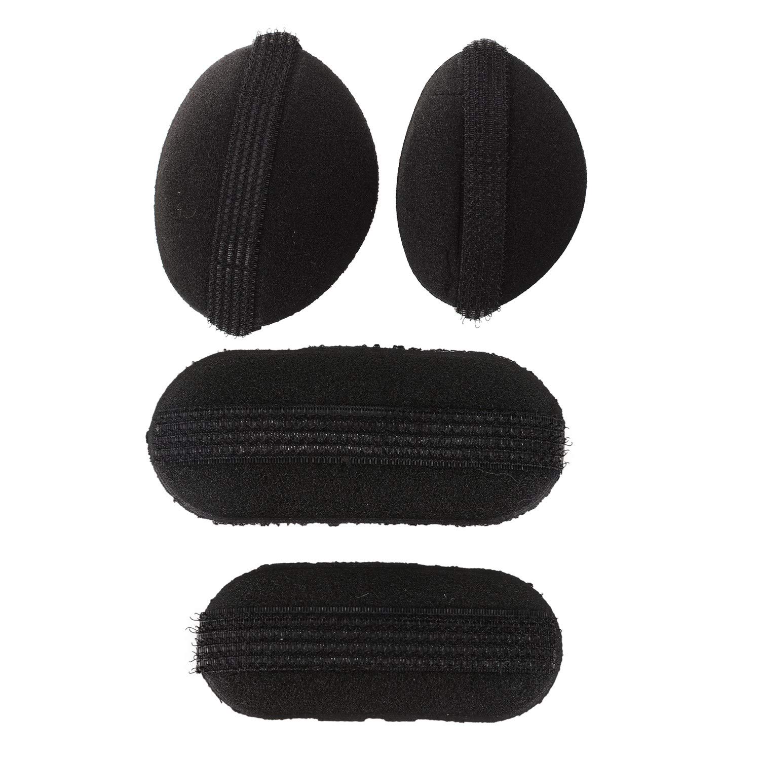 Moligh doll 4 Pcs Black Sponge Hair Clip Volume Bumpit Hair Lift Volume Bumpits Styling Bump Up Insert Princess Sponge Pad, 2 Pcs a & 2 Pcs B
