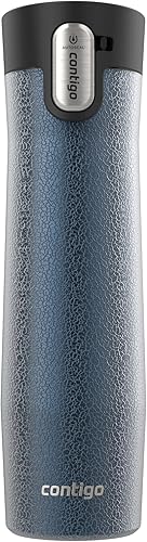 Miniatura 20 de Contigo AUTOSEAL West Loop - Taza de viaje de acero inoxidable aislada al vacío con tapa fácil de limpiar, 20 onzas, sake Sake,Azul (Arándano),Aster