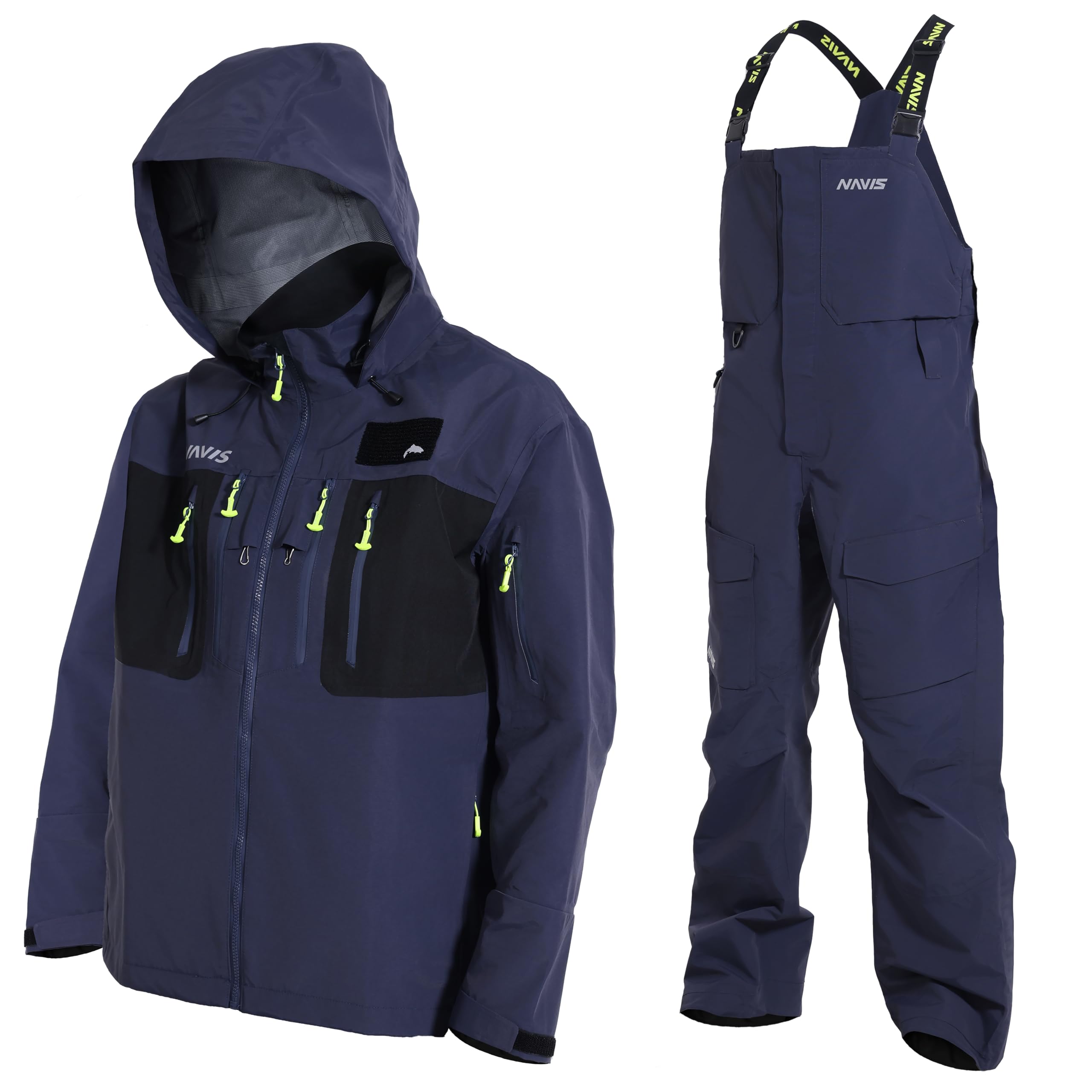 Navis Marine Regenjacke Herren - Wasserdichte Arbeitsjacke Mit Reflektierenden Streifen