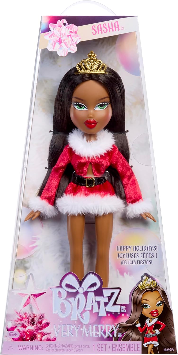 Bratz Very Merry Sasha Fashion Doll, Special, Holiday Packaging - Image 6